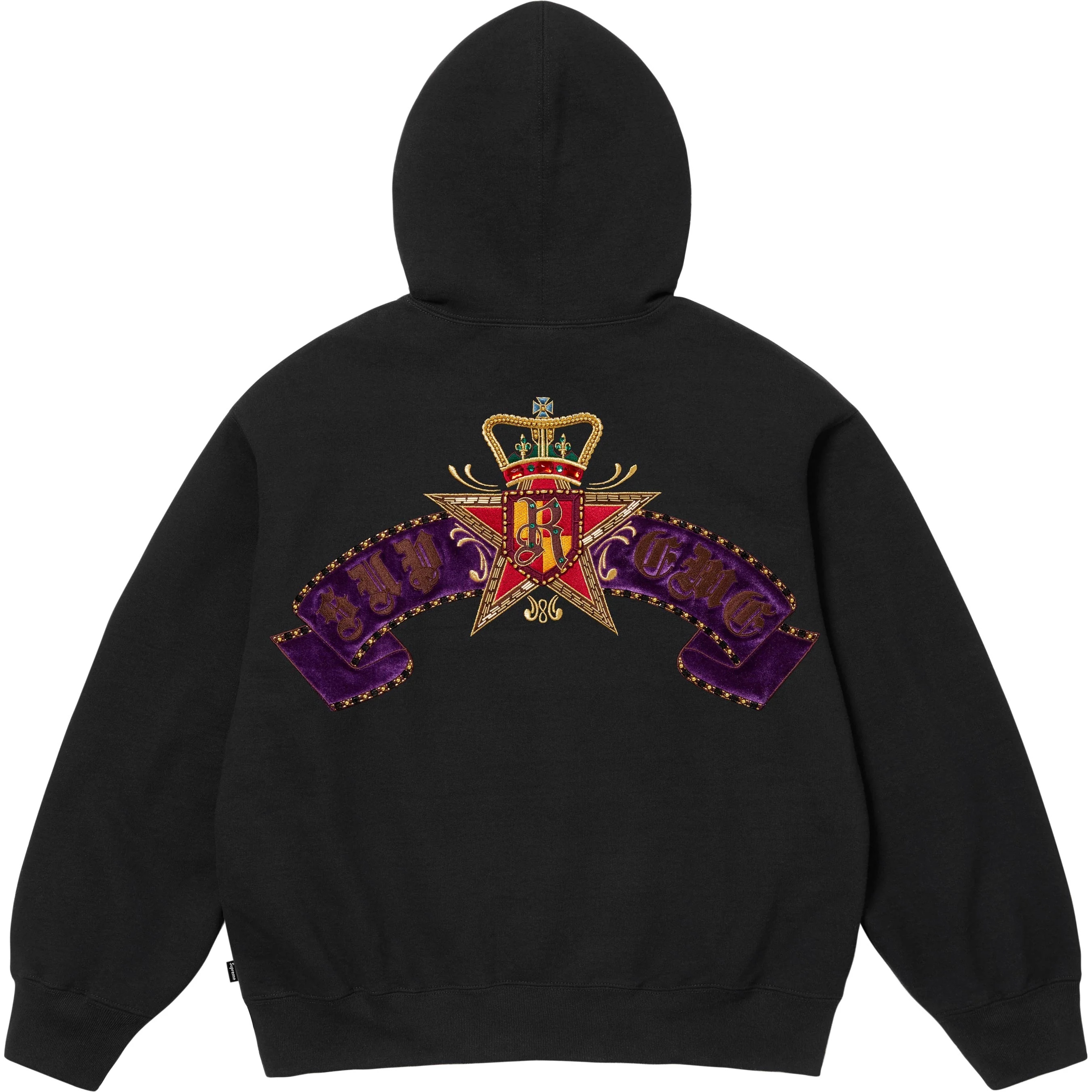 Crest Zip Up Hooded Sweatshirt view 7
